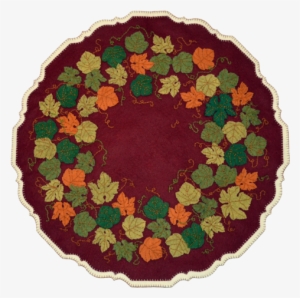 The Striking Leaf Colors Against A Deep Garnet Red - Tuscany In The Fal