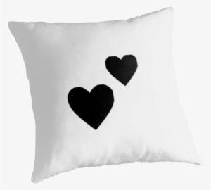 "double Heart Emoji Silhouette" Throw Pillows By Natalie