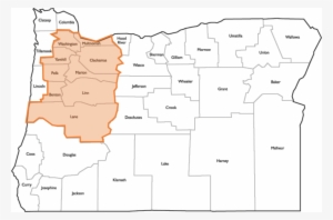 Map Of Oregon Counties, With Willamette Valley Counties - Map ...