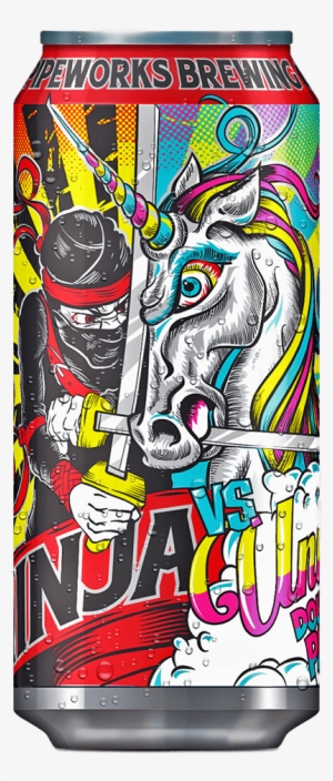 Guinness' Toucan Mascot Is Part Of Poster Designer - Pipeworks Unicorn Vs Ninja