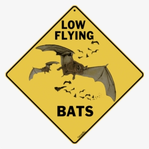 Low Flying Bat Crossing Sign - Crossing Sign