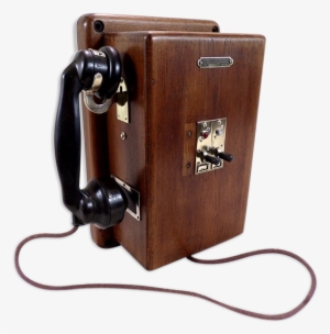 Phone Old Telephone Standard Wooden Brass And Metal - Plywood