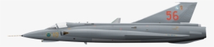 Saab J35j Draken 35556 Side Profile View - Saab Draken Profile