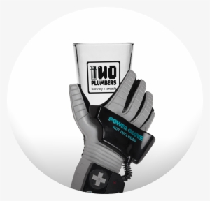 Two Plumbers 16oz Glass Sticker Button - Hand