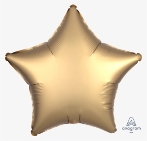 18" Satin Luxe Gold Star Balloon - Gold Star Balloon Png