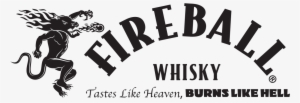Fireball Whisky Logo With Tagline - Fireball Cinnamon Whiskey Logo