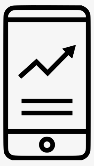 Cell Phone Analytics Analyze Data Graph Comments - Icon