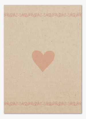 Kraft Paper Calendar Wedding Invitation - Heart
