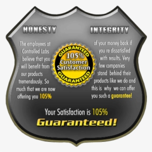Controlled Labs 105% Satisfaction Guarantee - 100 Customer Satisfaction Guarantee