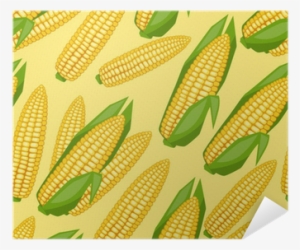 Seamless Vector Pattern With Fresh Ripe Corn Cobs - Maize