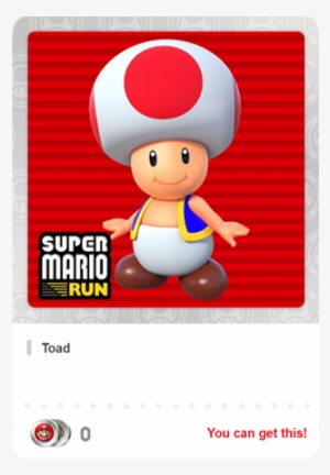 Toad Can Run A Little Faster Than The Others So He's