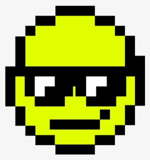 Cool Face - Pixel Art Smiley