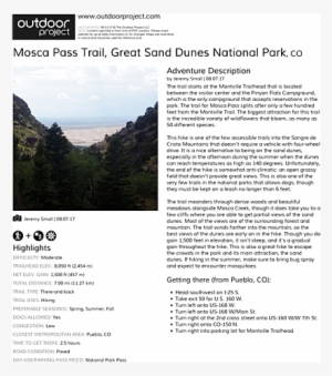 Mosca Pass Trail Field Guide - Jumbo Campground Grand Junction Colorado