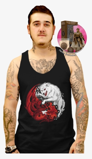 White Walker Winter Has Come Bundle - Dragon And Wolf Unisex T-shirts