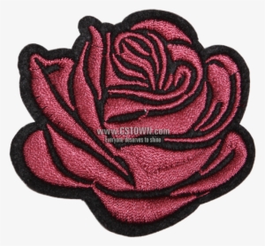 Rose I Love You Flower Motif Patch - Embroidered Patch
