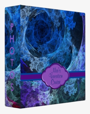 Abstract Blue Lacy Waves And Swirls Binder