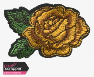 Go West Elements Rose Patch Gold - Digital Scrapbooking