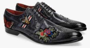 Derby Shoes Toni 30 Moroccan Blue Patch Flower Bee - Toni 8