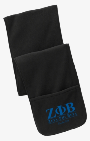 Zeta Phi Beta Fleece Scarf With Pockets - Scarf