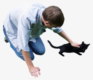People With Cat Png