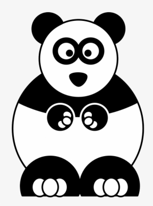 Cartoon Panda Black White Line Studiofibonacci Coloring - Black And White Drawing Panda