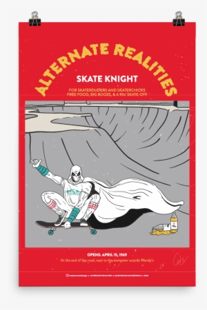 Moon Knight 40oz Skate Park Skater Marvel Print