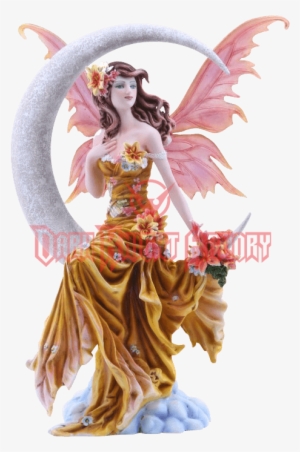Earth Moon Fairy Statue - Earth Elements Celestial Moon Fairy Collectible Figurine