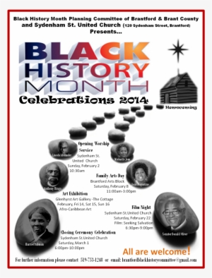 Bhm Main Poster New Feb 22 For Spence - Black History Month 2014 Posters