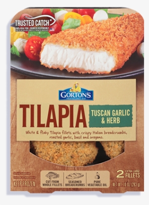 Tuscan Garlic & Herb Tilapia - Gorton's Tilapia Tuscan Garlic & Herb Fish Fillets
