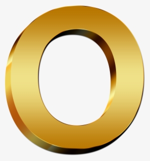 Uppercase Letter Gold O - Huruf I Balok Emas