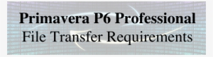 Are You Transferring A Primavera P6 Schedule File From - Parallel