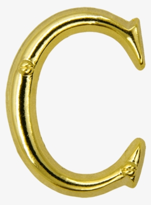 Letter C Pin, Gold - Gold Letter C Png