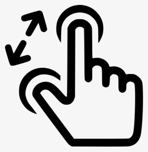 Enlarge Zoom Finger Fingers Comments - Zoom In Icon