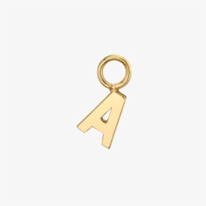 Custom Gold Letter Hoop Earring Charm - Keychain