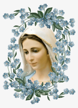 Imágenes De La Virgen María Con Flores