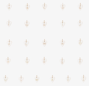 Medium Gold Border Enamel Heart With Letter - Emblem