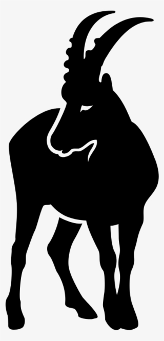 The Shape Of The Goat - Black And White Cartoon Goat