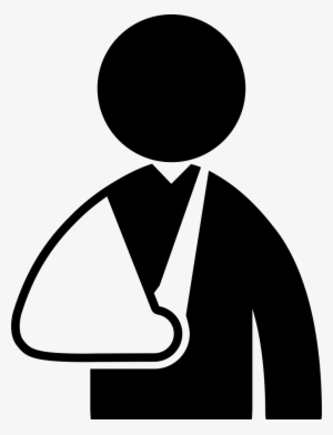 Health Insurance Symbol Of A Man With Broken Arm Comments - Broken Arm Icon