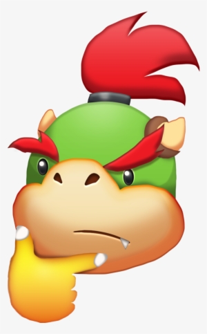 Bowser Jr Thinking By Hg The Hamster-dbuxafg - Mario Thinking Emoji