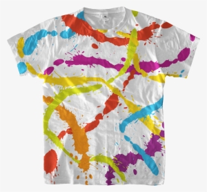 All Over Rainbow Splatter T Shirts, Inspired By Paintball, - Illustration