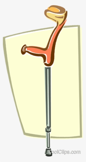 Crutch Royalty Free Vector Clip Art Illustration - Metal