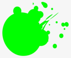 Neon Green Dot Splat Clip Art - Paint Splatter Clipart