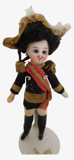 Antique 4' French Type All Bisque Mignonette Napolean - Moustache