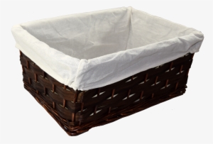 Wicker Basket With White Lining - Futon Pad