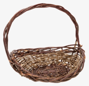 Vintage Wicker Basket Ø 26/44 Cm H 24/30 Cm - Weidekorb