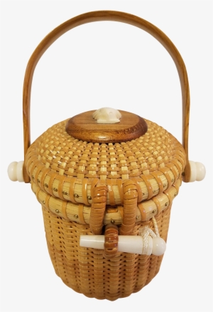 Scrimshanders Nantucket Woven Basket On Chairish - Picnic Basket