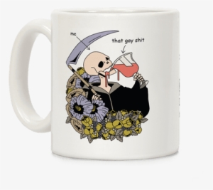 Skeleton Drinking Wine Coffee Mug - Skeleton Drinking Wine