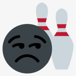 Bowling Ball Emoji With Large Frown Looking To The - 🎳 Emoji