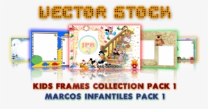 Vector Stock Kids Frames Collection Pack 1 Marcos Infantiles - Euclidean Vector