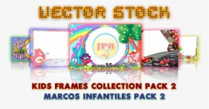 Vector Stock Kids Frames Collection Pack 2 Marcos Infantiles - Picture Frame